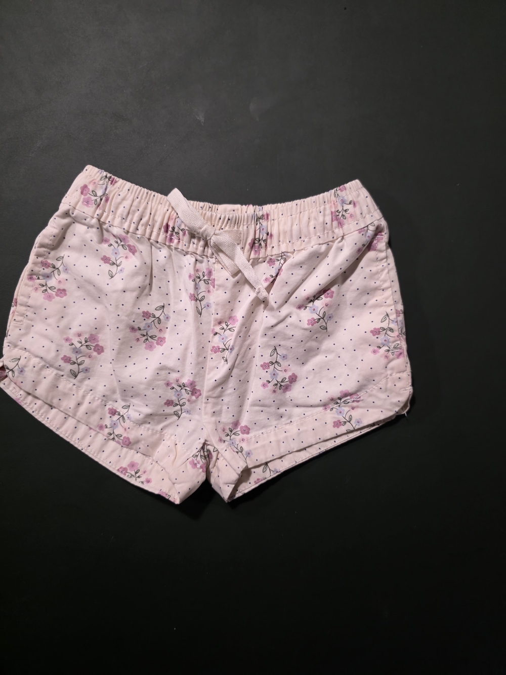 Carter's Pale Pink Floral Elastic-Waist Shorts